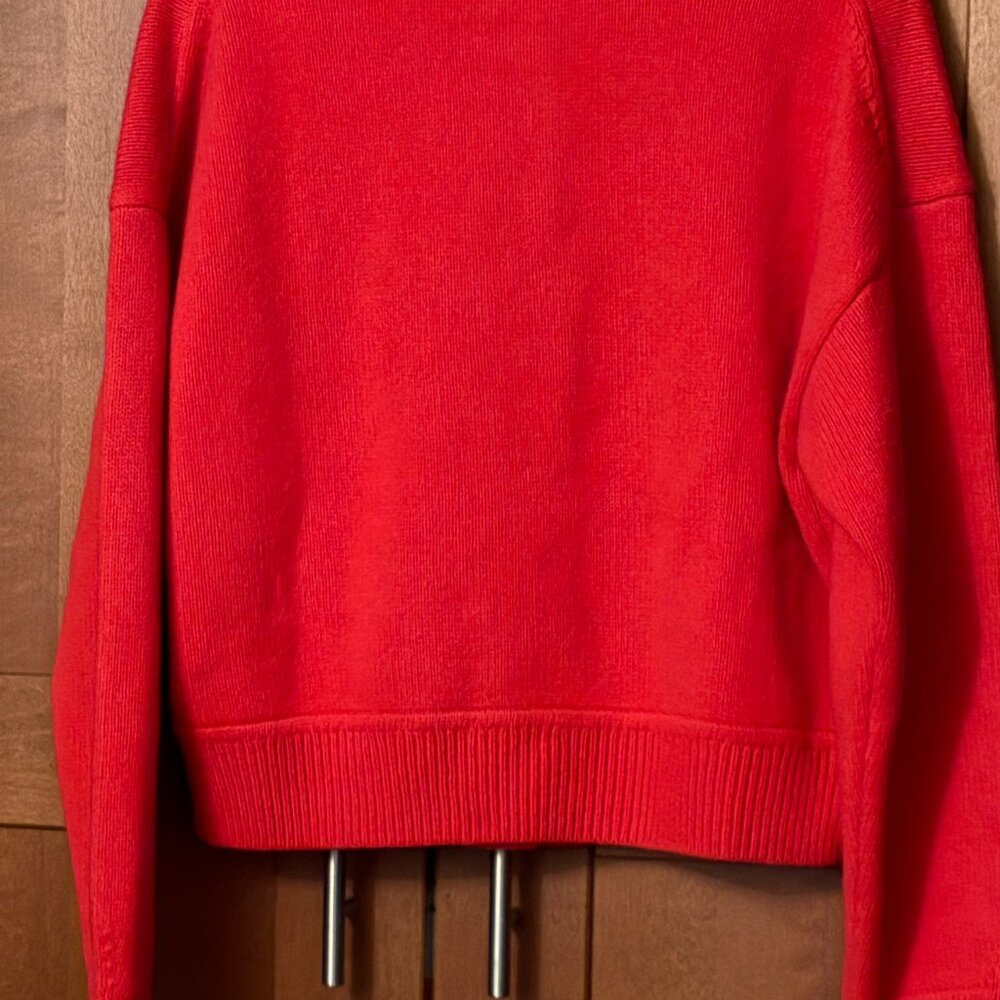 J Crew Vintage Wool Cardigan in cherry print Sz M (runs big) - Picture 4 of 13